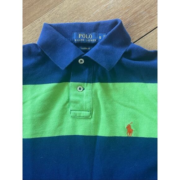 Polo by Ralph Lauren Men’s Striped Blue and Green Shirt Size S - Picture 3 of 4